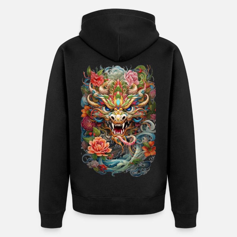Dragon - Veste à capuche bio Premium Unisexe - noir