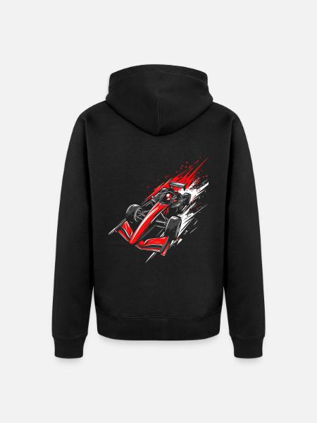 Formel-Rennwagen | High-Speed-Racing-Artwork - Unisex Premium Bio Zip Hoodie - Schwarz