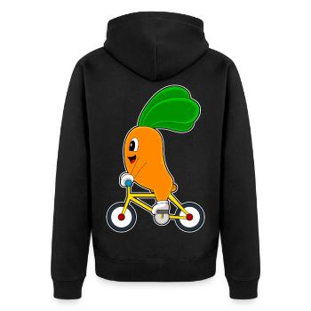 Carotte Vélo - Veste à capuche bio Premium Unisexe - noir - Dos - Nico (187cm)