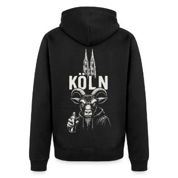 Rébellion de la ville de la cathédrale - Veste à capuche bio Premium Unisexe - noir - Dos - Nico (187cm)