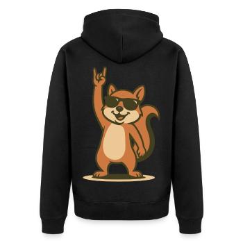Rock'n'Roll Nutcracker - Unisex Premium Organic Zip Hoodie - black - Back - Nico (187cm)