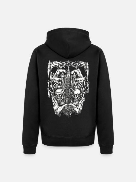 streetpunk tattoo design - Unisex Premium Bio Zip Hoodie - Schwarz