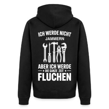 Les mécaniciens jurent tout le temps - Veste à capuche bio Premium Unisexe - noir - Dos - Nico (187cm)