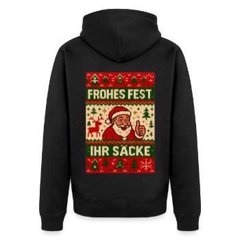 Joyeux Noël, espèce de vilain Noël - Veste à capuche bio Premium Unisexe - noir - Dos - Nico (187cm)