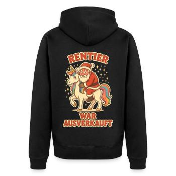 Le renne a été vendu licorne - Veste à capuche bio Premium Unisexe - noir - Dos - Nico (187cm)