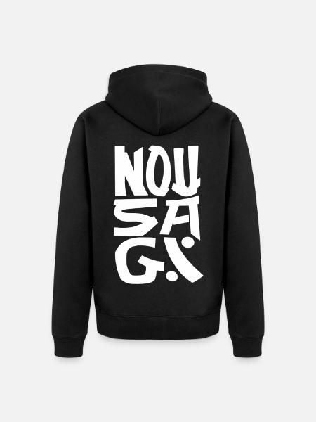 NousagiBrand - Veste à capuche bio Premium Unisexe - noir