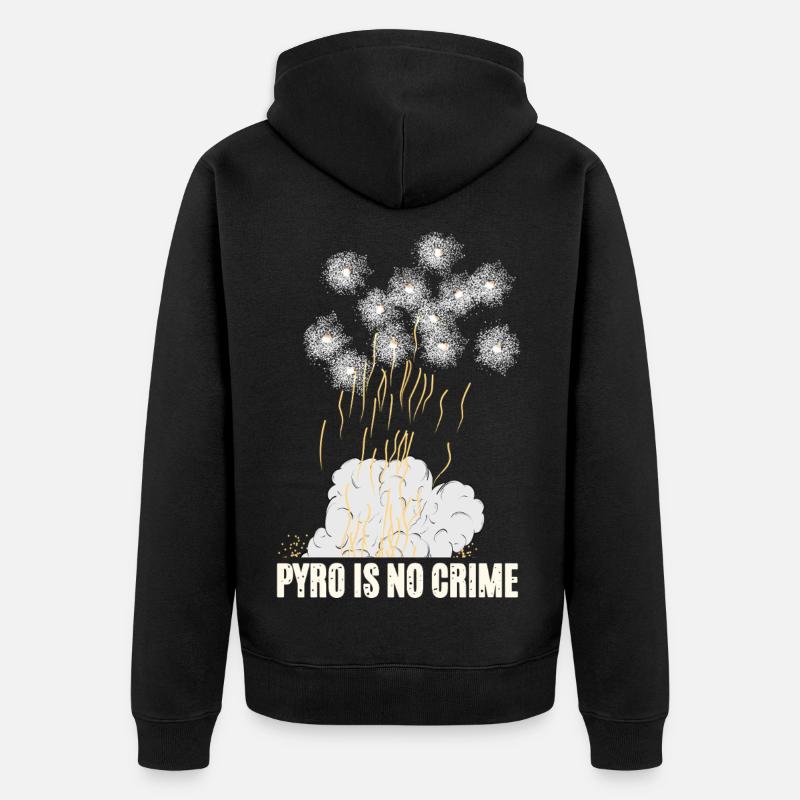 Le pyro n’est pas un crime - Veste à capuche bio Premium Unisexe - noir