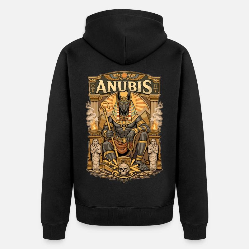 Trône d’Anubis - Veste à capuche bio Premium Unisexe - noir