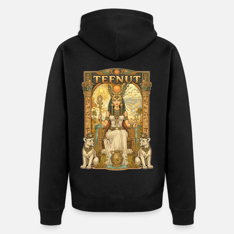 TEFNUT-Thron - Unisex Premium Bio Zip Hoodie - Schwarz