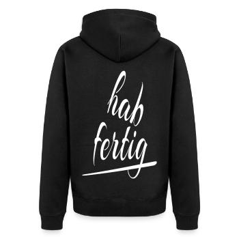 HAB FAIT ! Écriture manuscrite Écriture unique - Veste à capuche bio Premium Unisexe - noir - Dos - Nico (187cm)