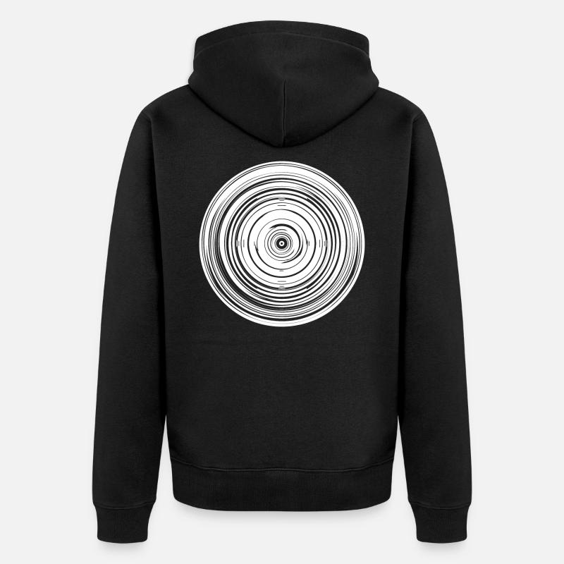 Geometrische Kreise Figur Form - Unisex Premium Bio Zip Hoodie - Schwarz
