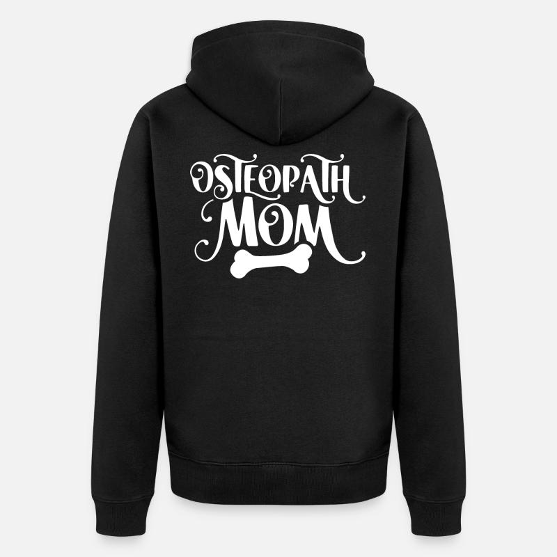 Osteopath Mama Beruf Osteopathie Osteopathin - Unisex Premium Bio Zip Hoodie - Schwarz