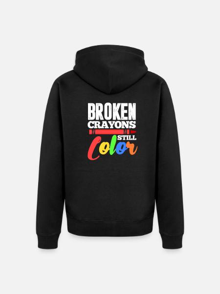 Psychische Gesundheit Mental Health Geschenk - Premium økologisk unisex-hættejakke - sort
