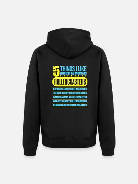 Roller coaster - Unisex Premium Organic Zip Hoodie - black