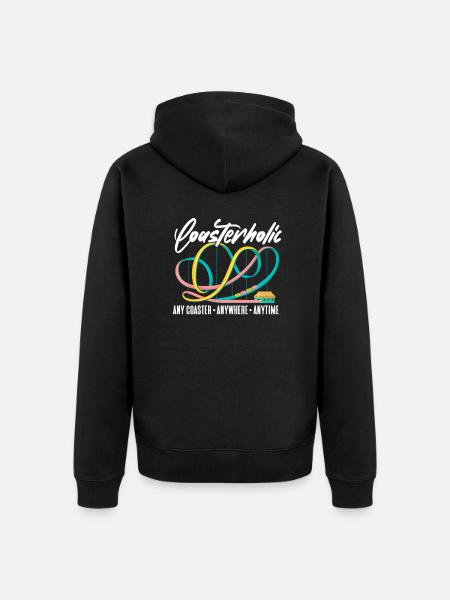 Roller coaster - Unisex Premium Organic Zip Hoodie - black