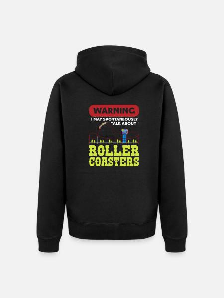 Roller coaster - Unisex Premium Organic Zip Hoodie - black