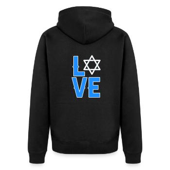 Hanoukka Juif Israël Juifs Hanoukka Cadeau - Veste à capuche bio Premium Unisexe - noir - Dos - Nico (187cm)