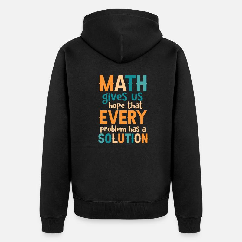 Professeur de mathématiques - Veste à capuche bio Premium Unisexe - noir