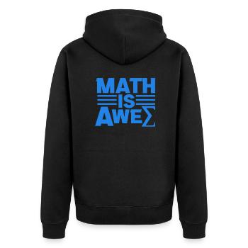 Math Teacher - Unisex Premium Organic Zip Hoodie - black - Back - Nico (187cm)