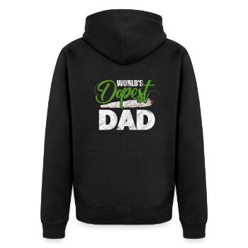 Père du cannabis - Veste à capuche bio Premium Unisexe - noir - Dos - Nico (187cm)