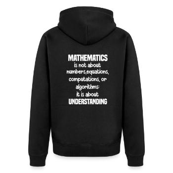 Math Teacher - Unisex Premium Organic Zip Hoodie - black - Back - Nico (187cm)