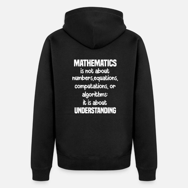 Mathe Lehrer - Unisex Premium Bio Zip Hoodie - Schwarz
