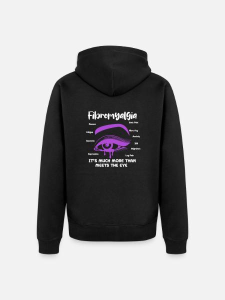 Fibromyalgia Fibro Fibromyalgia Rheumatism Gift - Unisex Premium Organic Zip Hoodie - black