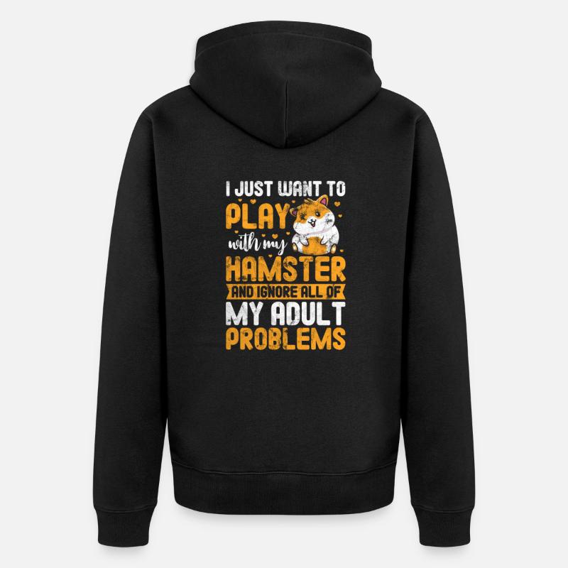 Hamster - Veste à capuche bio Premium Unisexe - noir