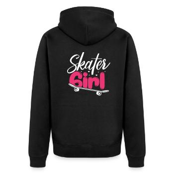 Skater Girl Skateboard Skate Skater Cadeau - Veste à capuche bio Premium Unisexe - noir - Dos - Nico (187cm)