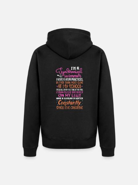Synchronized swimming - Unisex Premium Organic Zip Hoodie - black