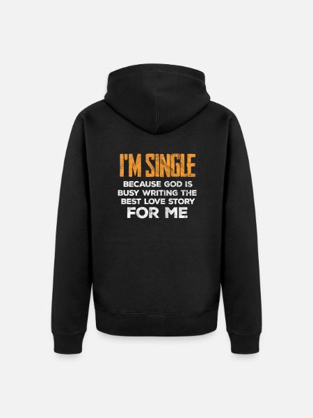 Single - Unisex Premium Organic Zip Hoodie - black