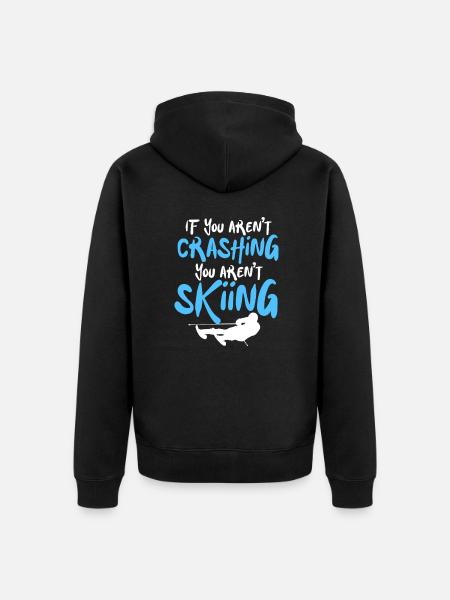 Ski - Unisex Premium Organic Zip Hoodie - black