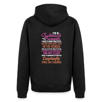 Natation synchronisée Natation Sportive Cadeau - Veste à capuche bio Premium Unisexe - noir - Dos - Nico (187cm)