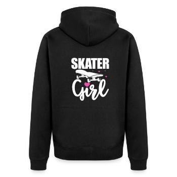 Skater Girl Skateboard Skate Skater Cadeau - Veste à capuche bio Premium Unisexe - noir - Dos - Nico (187cm)