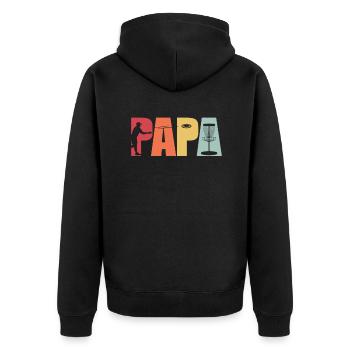 Disc Golf Père Frisbee Papa Disc Golf Cadeau - Veste à capuche bio Premium Unisexe - noir - Dos - Nico (187cm)