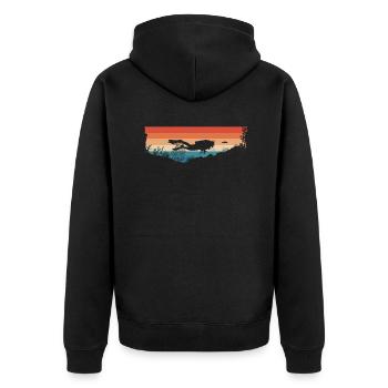 Plongeurs Plongée Mer Vacances Plongée Cadeau - Veste à capuche bio Premium Unisexe - noir - Dos - Nico (187cm)