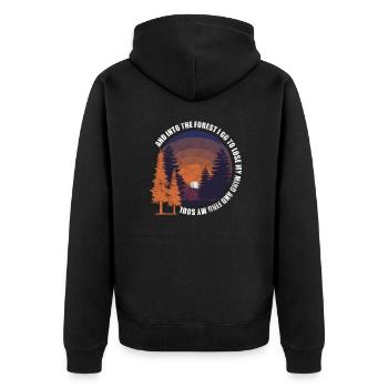 Forêt - Veste à capuche bio Premium Unisexe - noir - Dos - Nico (187cm)