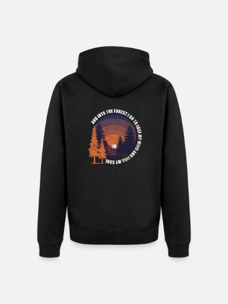 Forest - Unisex Premium Organic Zip Hoodie - black