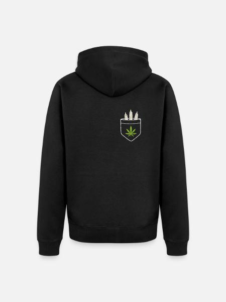 Cannabis - Unisex Premium Organic Zip Hoodie - black