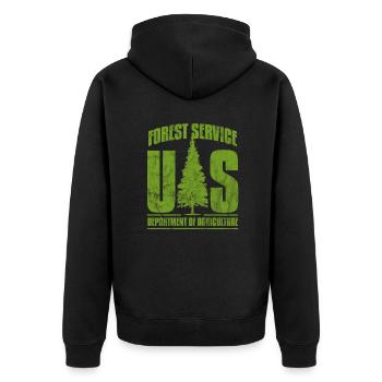 Forêt - Veste à capuche bio Premium Unisexe - noir - Dos - Nico (187cm)