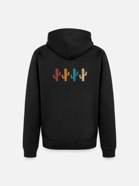 Cactus - Unisex Premium Organic Zip Hoodie - black