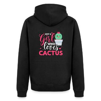 Cactus Fille Cactus Fille Fille Cadeau - Veste à capuche bio Premium Unisexe - noir - Dos - Nico (187cm)