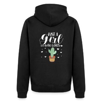 Cactus Fille Cactus Fille Fille Cadeau - Veste à capuche bio Premium Unisexe - noir - Dos - Nico (187cm)