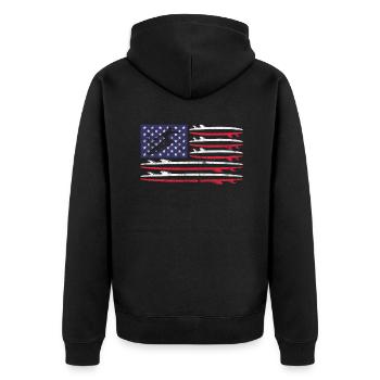 Surfing USA Surfer America Surfergirl Cadeau - Veste à capuche bio Premium Unisexe - noir - Dos - Nico (187cm)