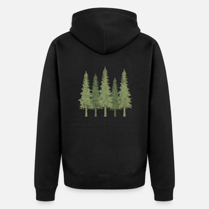 Forêt - Veste à capuche bio Premium Unisexe - noir