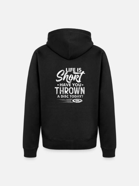 Ultimate Frisbee - Unisex Premium Organic Zip Hoodie - black