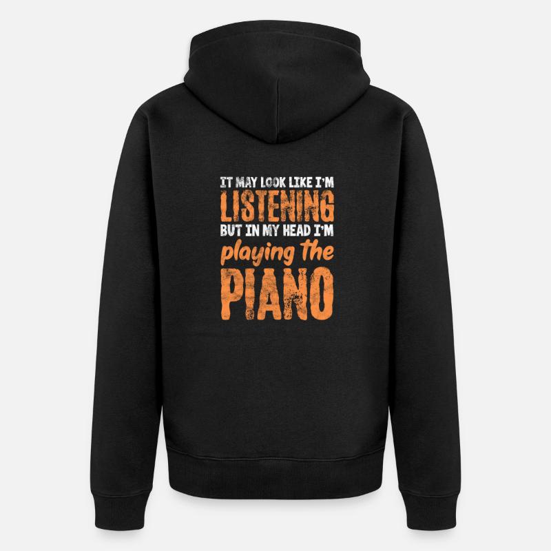 Pianiste - Veste à capuche bio Premium Unisexe - noir