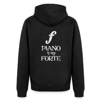 Pianiste - Veste à capuche bio Premium Unisexe - noir - Dos - Nico (187cm)