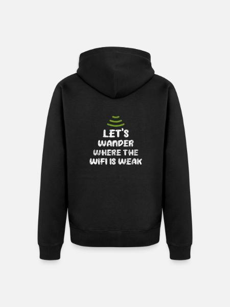 Forest - Unisex Premium Organic Zip Hoodie - black