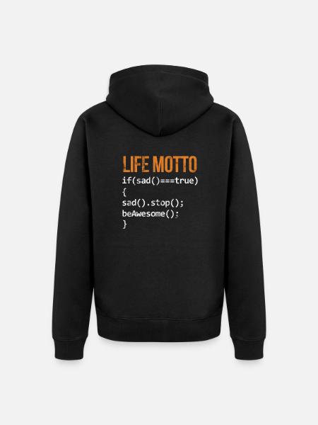 Software developer - Unisex Premium Organic Zip Hoodie - black